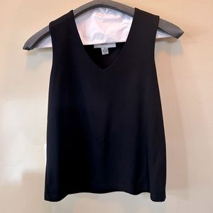 Emanuel Ungaro V-Neck Black Blouse - Petite Small